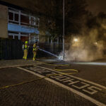 scooter  brand bij school