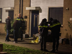 Bandensporen in gras zichtbaar na verkeersincident aan Botmeer