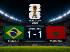 Marokko laat winst liggen en speelt gelijk tegen Brazilië