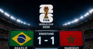 Marokko laat winst liggen en speelt gelijk tegen Brazilië