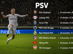 PSV kent Champions League-schema: start tegen Shakhtar, trip naar Bernabéu in november