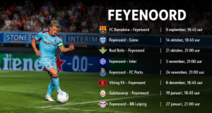 Feyenoord opent Champions League-avontuur met kraker tegen FC Barcelona