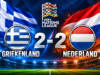 Griekenland en Nederland delen de punten na spectaculaire comeback van Oranje