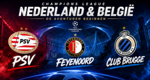 PSV, Feyenoord en Club Brugge kennen hun loodzware Champions League-programma