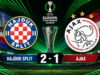 Ajax begint Conference League met nederlaag tegen Hajduk Split