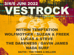 Eerste namen VESTROCK 2022, o.a. Within Temptation, Wolfmother, Suzan & Freek, Lucas & Steve