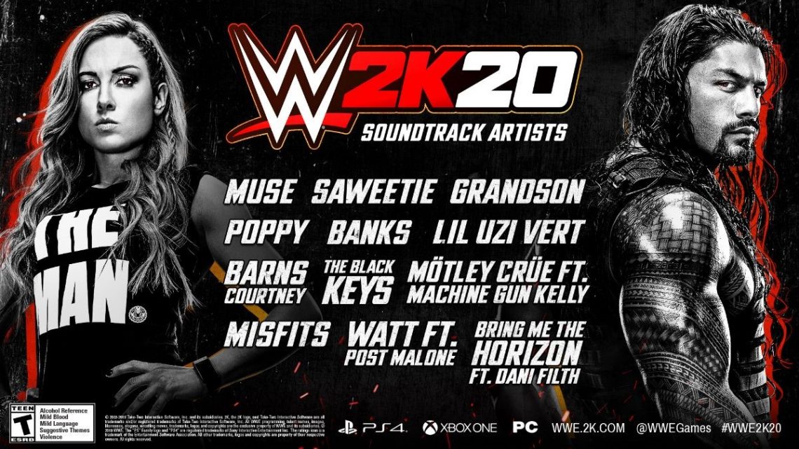 WWE 2K20 in-game soundtrack aangekondigd WWE 2K20 in-game soundtrack aangekondigd